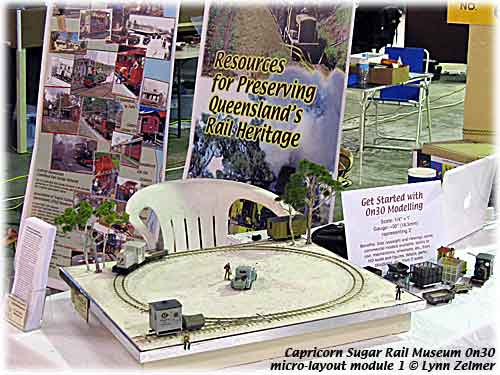Capricorn Sugar Rail Museum display at the Brisbane Model Train Show, 2009.