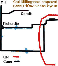 Mud map of Carl 
	Millington's proposed new layout