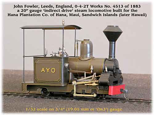 Mike South's 1:32 scale
Fowler-type loco, Ian Rathbone photographer.