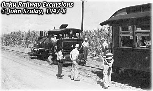Oahu Railway excursion to 
	the cane fields of Hawaii. John Szalay photo.