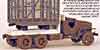 Motor truck hauling bin