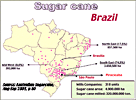 Map of sugar mills, Brazil